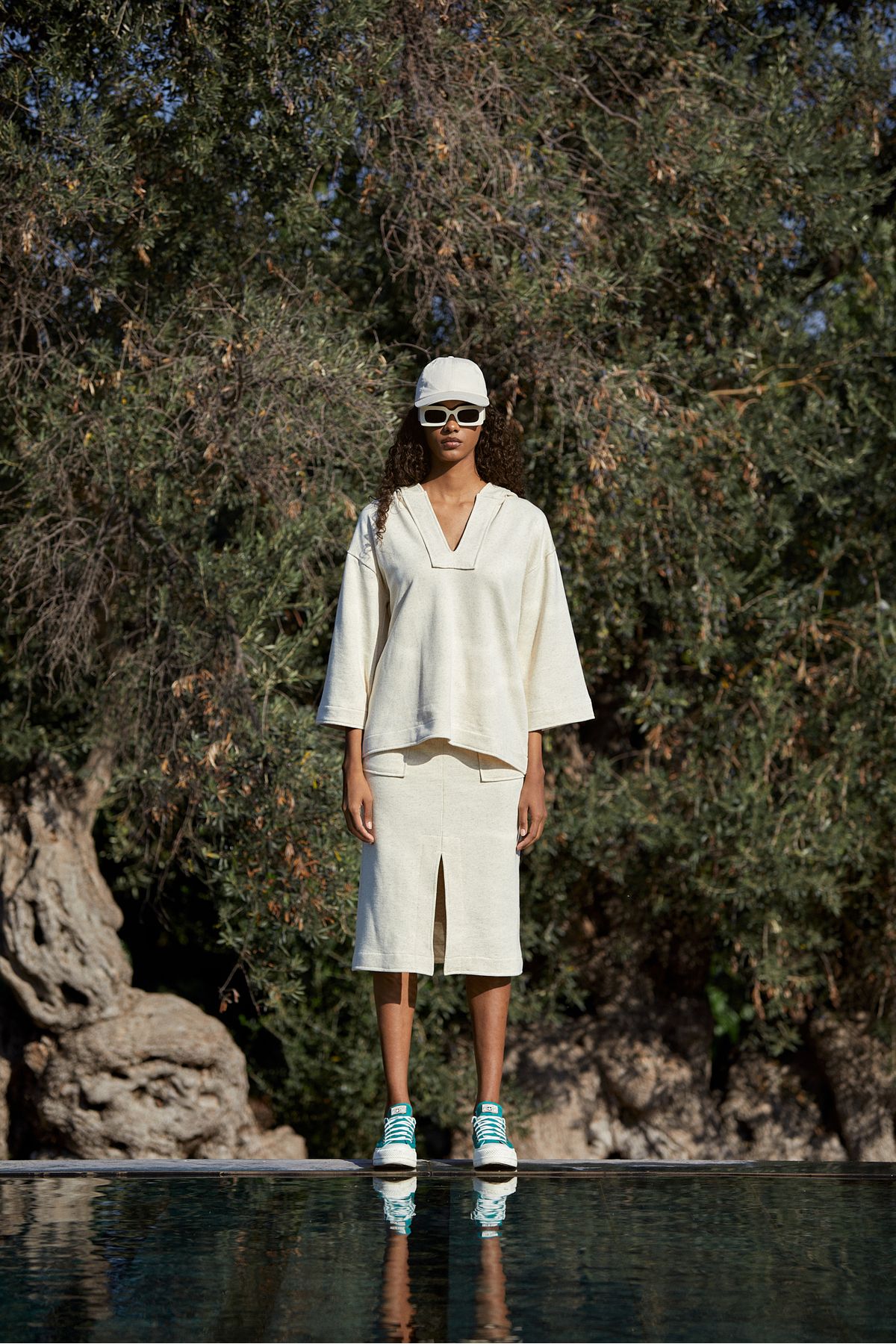 Mirel, Etekli Kapüşonlu  Sweatshirt Takım